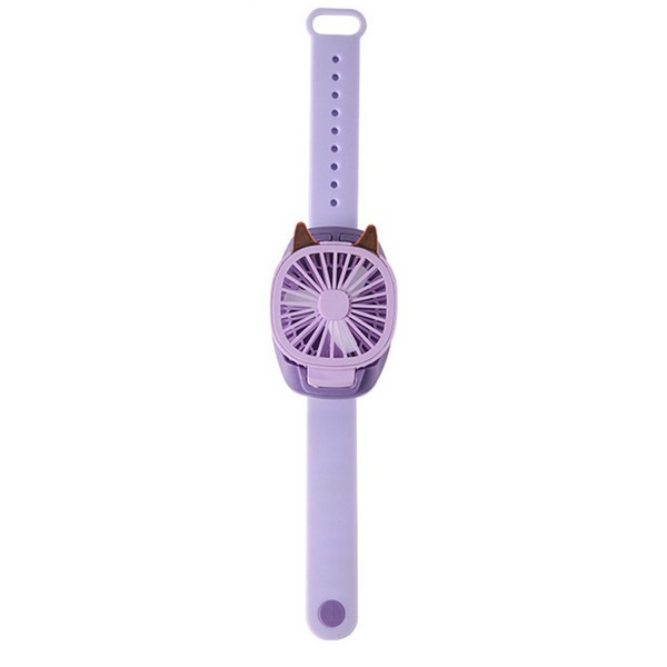 Mini Cartoon Rechargeable Wrist Fan With Silicone Strap