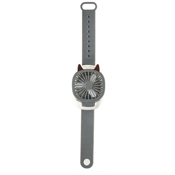 Mini Cartoon Rechargeable Wrist Fan With Silicone Strap