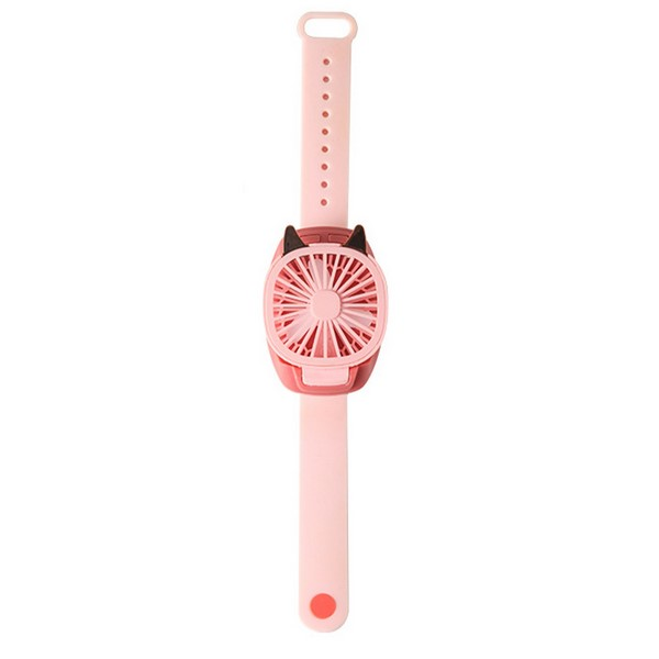 Mini Cartoon Rechargeable Wrist Fan With Silicone Strap