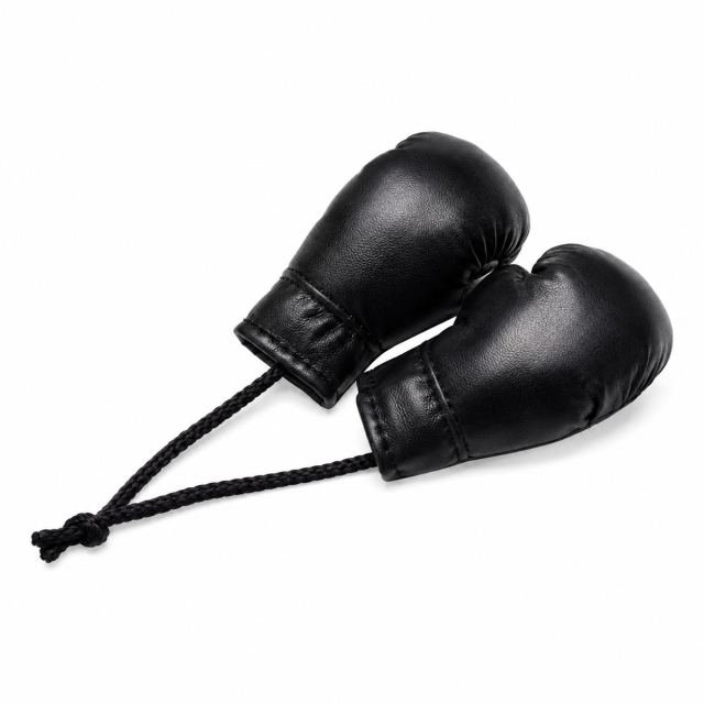 Mini PU Boxing Glove Keychain