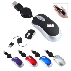 Mini USB Wired Retractable Mouse