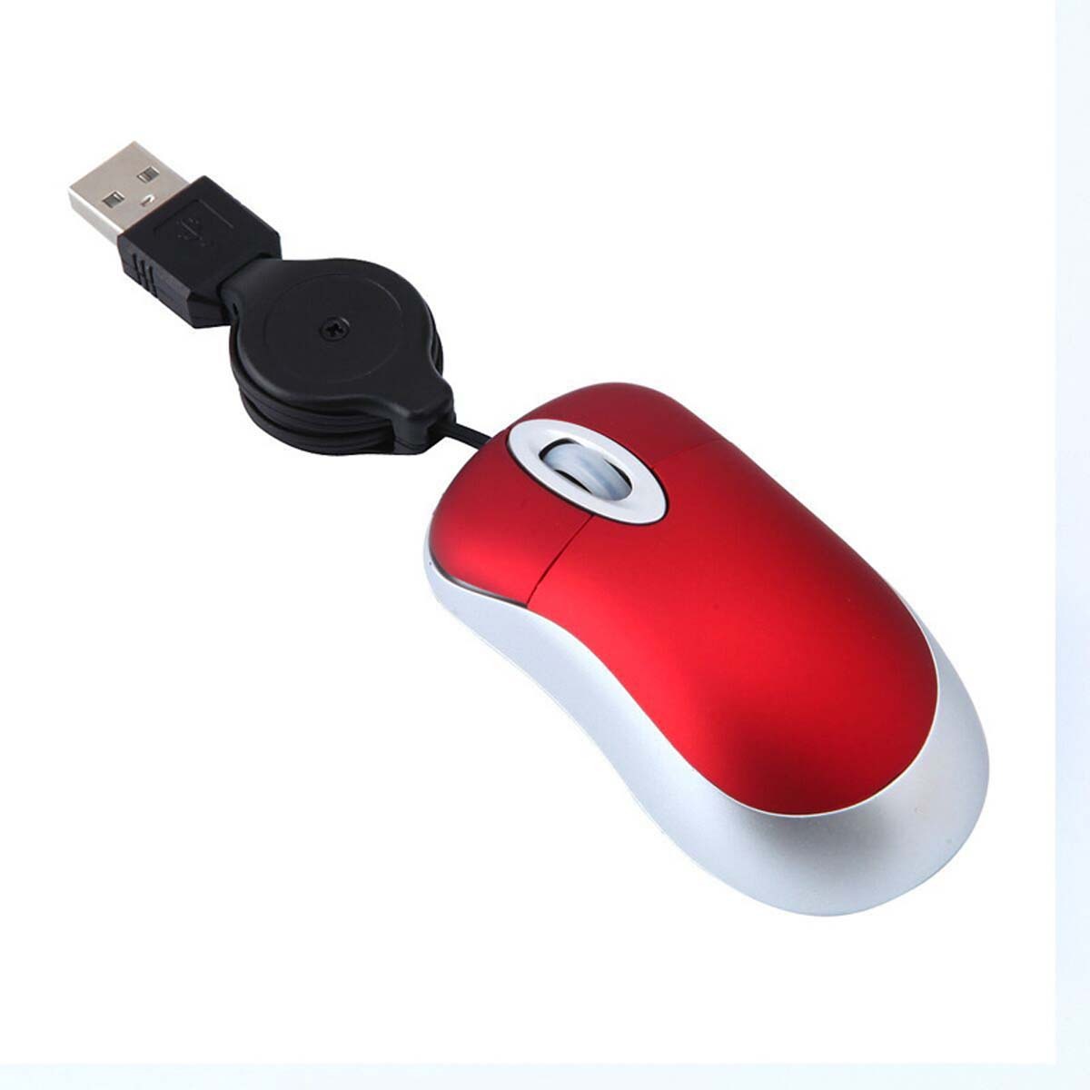 Mini USB Wired Retractable Mouse