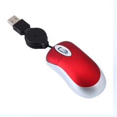 Mini USB Wired Retractable Mouse