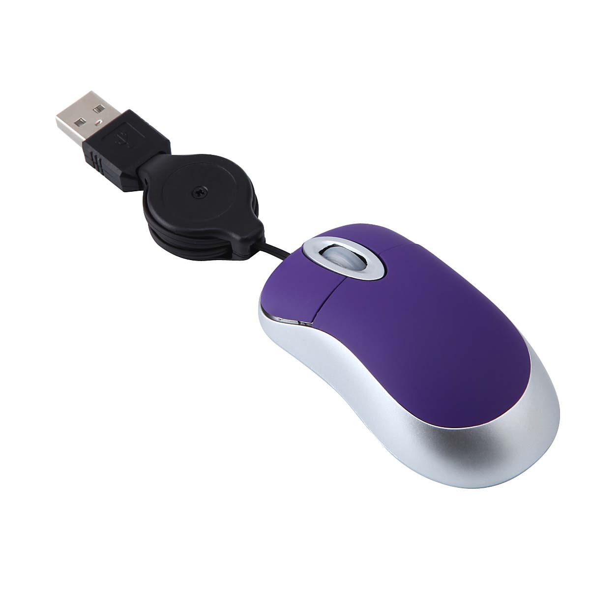 Mini USB Wired Retractable Mouse