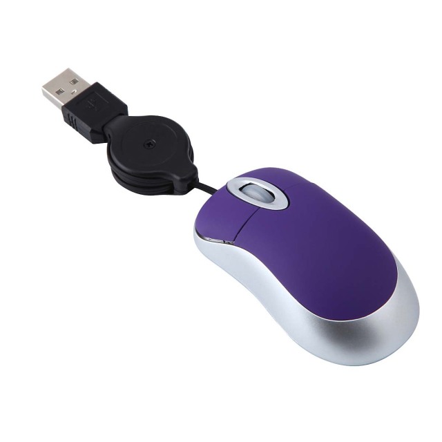Mini USB Wired Retractable Mouse