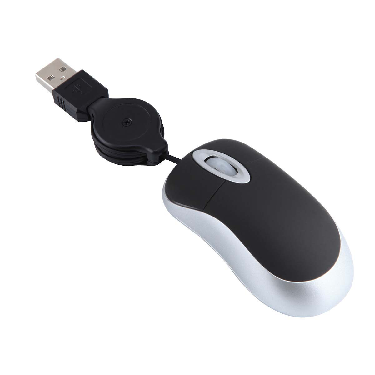 Mini USB Wired Retractable Mouse