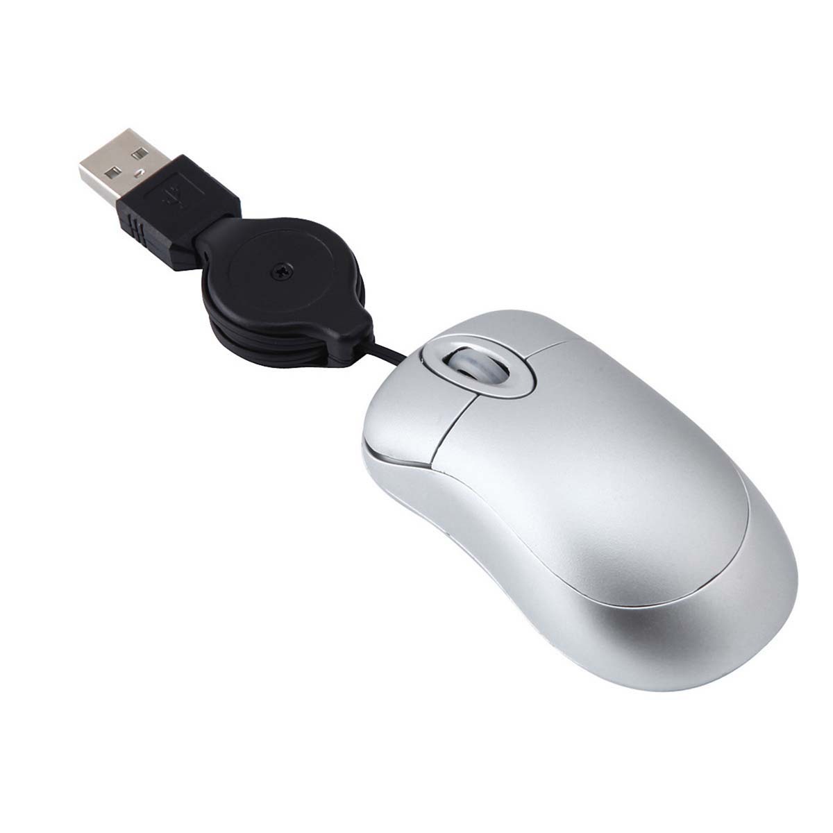 Mini USB Wired Retractable Mouse
