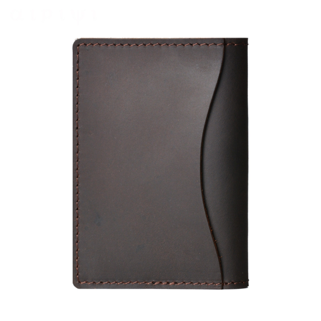 Minimalist Cowhide Leather Card Holder Wallet