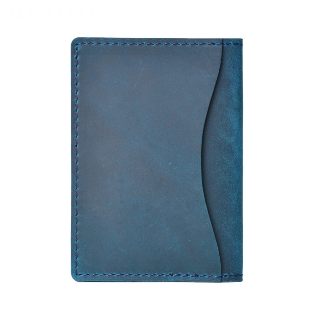 Minimalist Cowhide Leather Card Holder Wallet