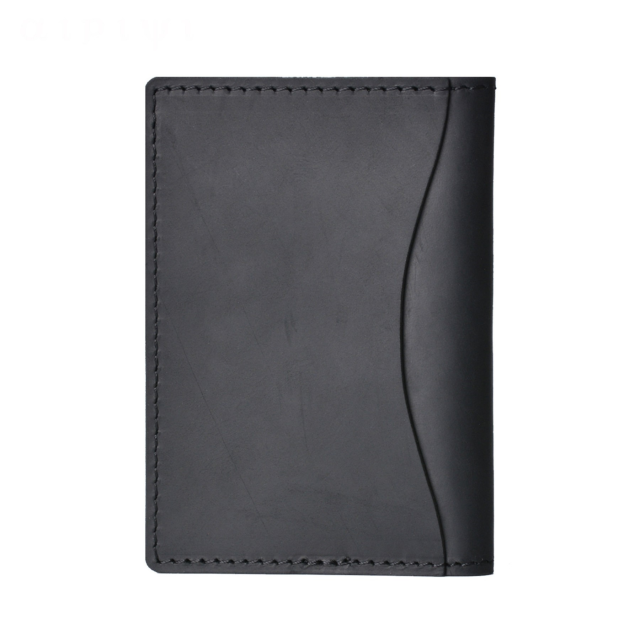 Minimalist Cowhide Leather Card Holder Wallet