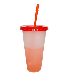 Mood Changing Cup with Straw