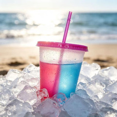 Mood Changing Cup with Straw