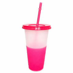 Mood Changing Cup with Straw