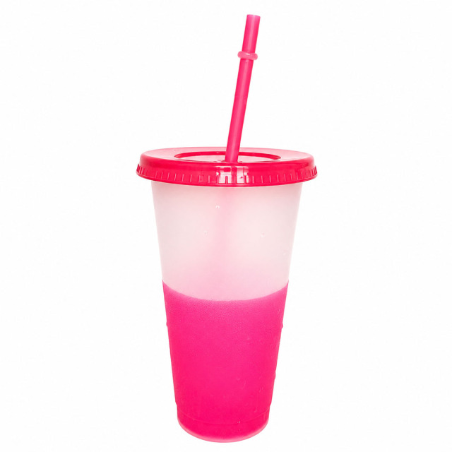 Mood Changing Cup with Straw