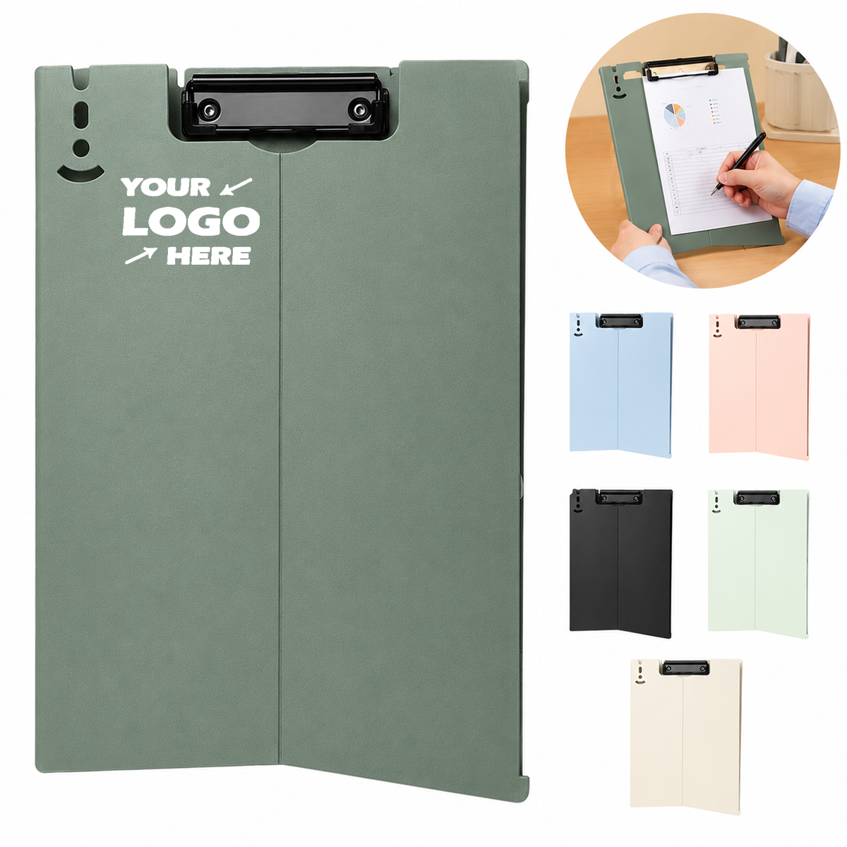 Multi-Angle Flip-Fold PP Presentation Folder With Pen Slot