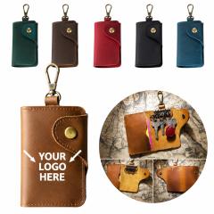 Multifunctional Cowhide Leather Key Case