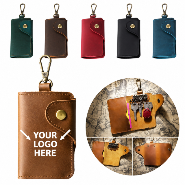 Multifunctional Cowhide Leather Key Case
