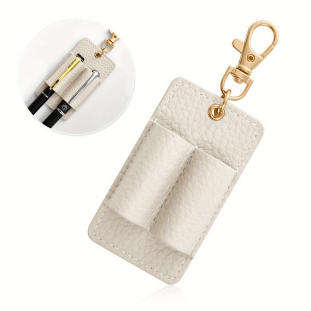 Multifunctional PU Leather Pen & Eyeglass Holder Keychain