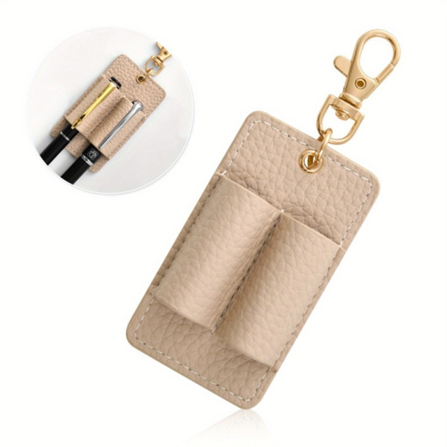 Multifunctional PU Leather Pen & Eyeglass Holder Keychain