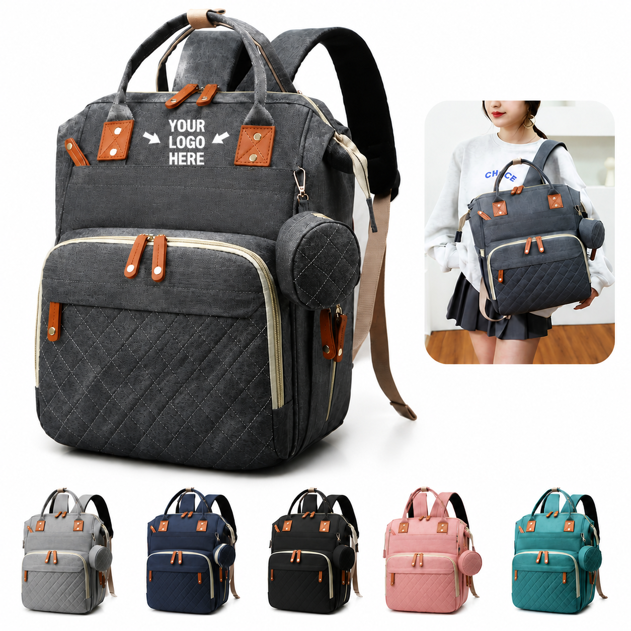 Multifunctional Travel Maternity Baby Changing Backpack