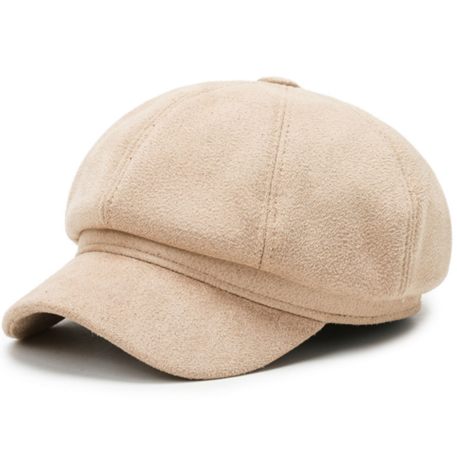 Octagonal Newsboy Cap with Vintage Style Design