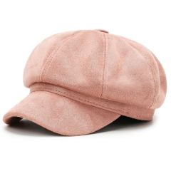 Octagonal Newsboy Cap with Vintage Style Design