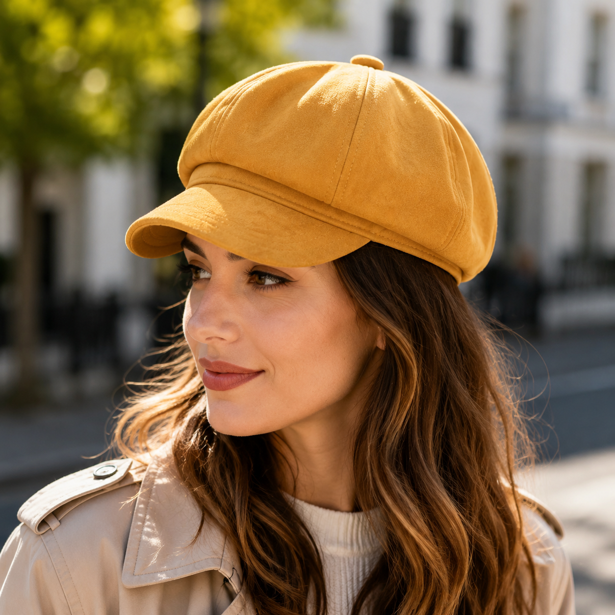 Octagonal Newsboy Cap with Vintage Style Design