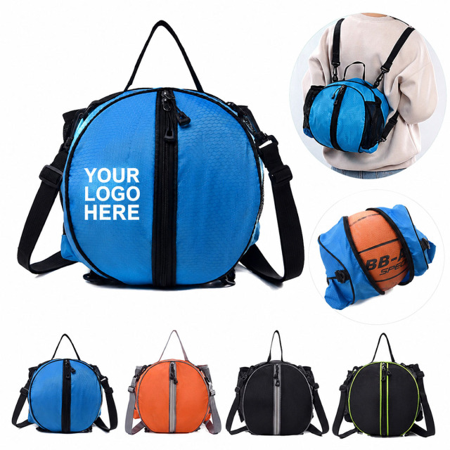 Oxford Basketball Backpack with Mesh Pockets