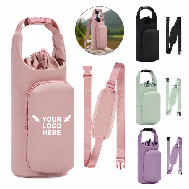 Oxford Cloth Insulated Water Bottle Carrier Bag