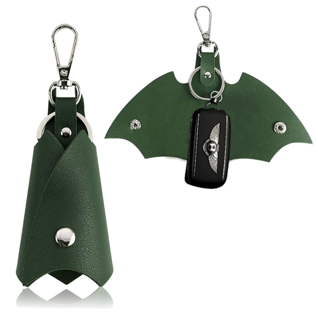 PU Leather Carabiner Keychain with Retractable Clip