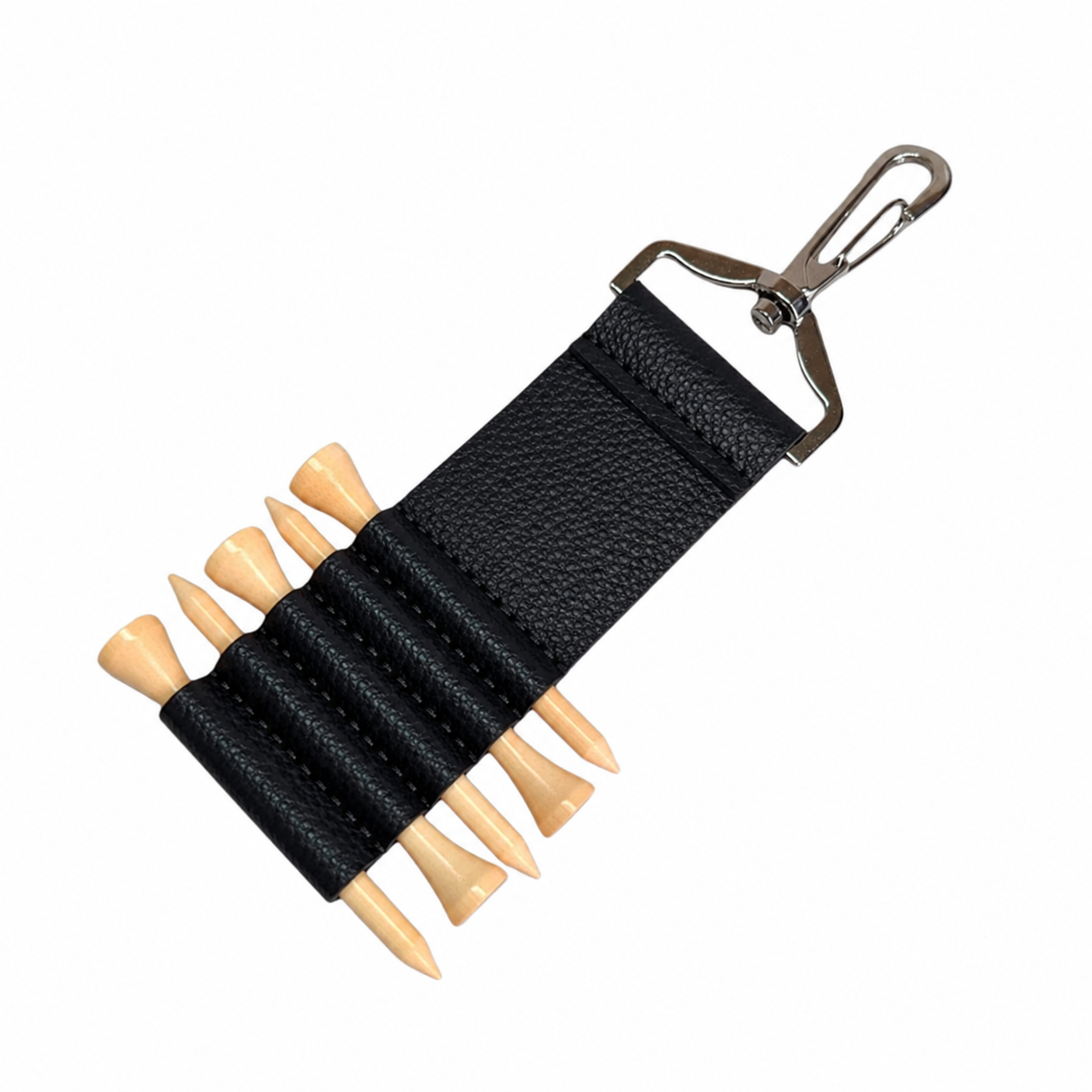 PU Leather Golf Tee Holder With Lobster Clasp