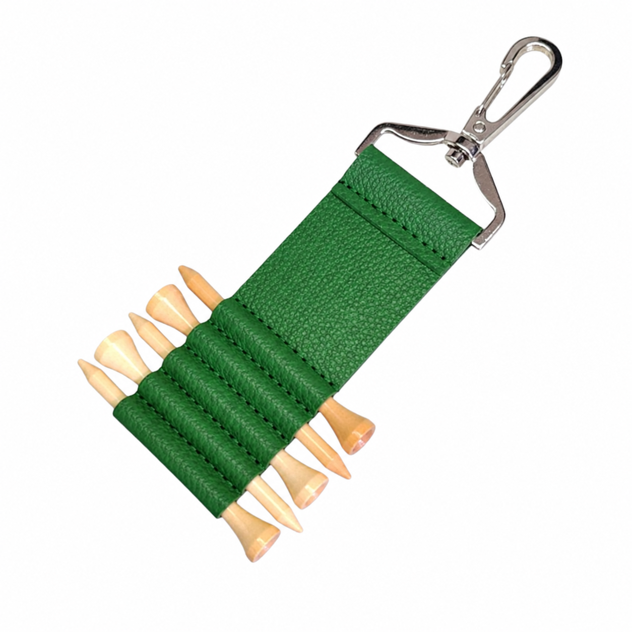 PU Leather Golf Tee Holder With Lobster Clasp