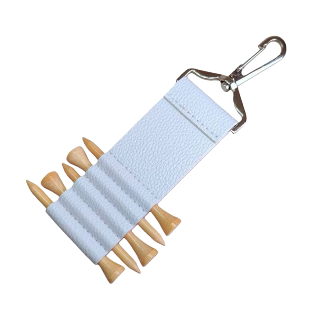 PU Leather Golf Tee Holder With Lobster Clasp