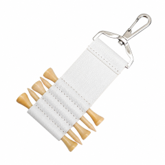 PU Leather Golf Tee Holder With Lobster Clasp
