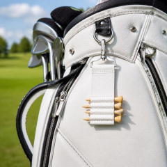 PU Leather Golf Tee Holder With Lobster Clasp