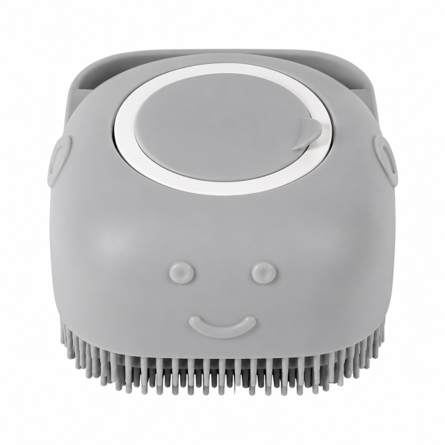 Pet Silicone Bath Brush with Shampoo Reservoir - Pet Grooming Tool