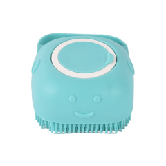 Pet Silicone Bath Brush with Shampoo Reservoir - Pet Grooming Tool
