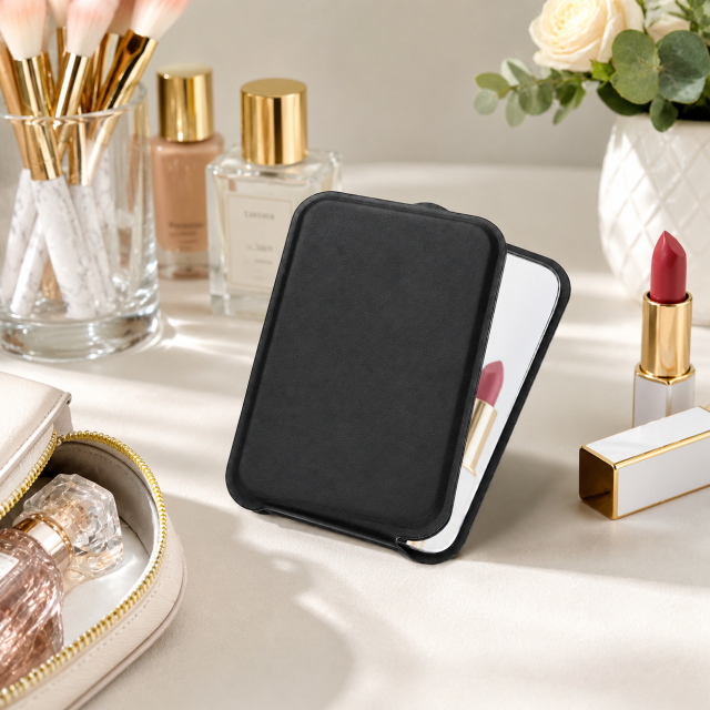 Portable Folding Aluminum Makeup Mirror