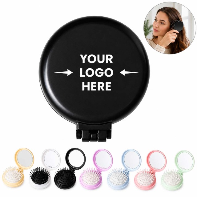 Portable Folding Mirror Comb