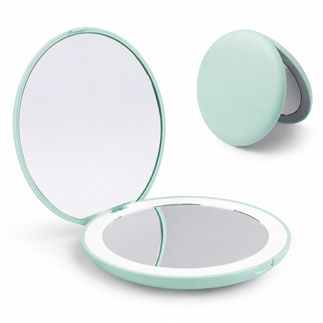 Portable LED Dual-Sided Makeup Mirror