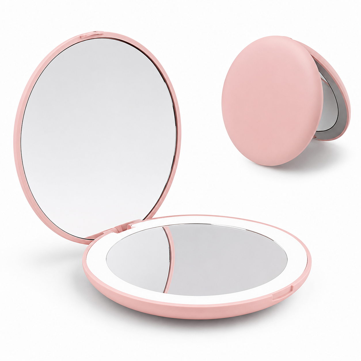 Portable LED Dual-Sided Makeup Mirror