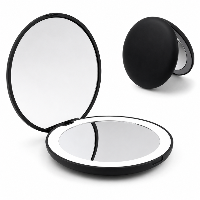 Portable LED Dual-Sided Makeup Mirror