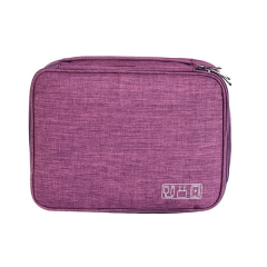 Portable Multi-Compartment Travel Electronics Organizer Bag