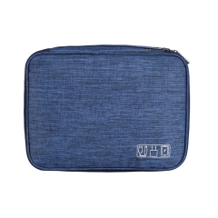 Portable Multi-Compartment Travel Electronics Organizer Bag