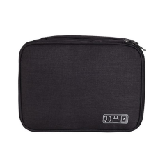 Portable Multi-Compartment Travel Electronics Organizer Bag