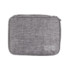 Portable Multi-Compartment Travel Electronics Organizer Bag