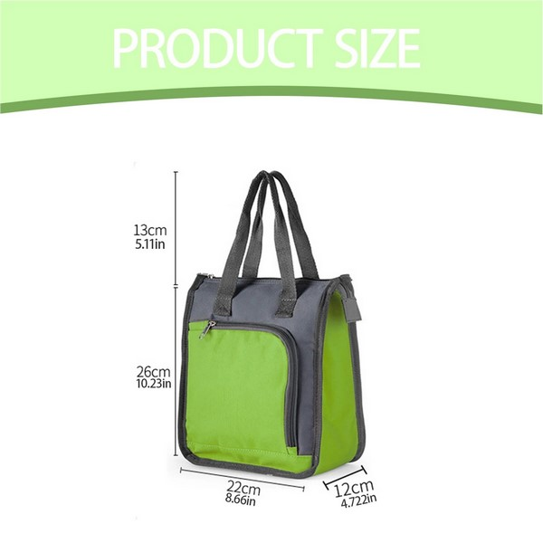 Portable Oxford Cloth Insulated Lunch Tote Bag
