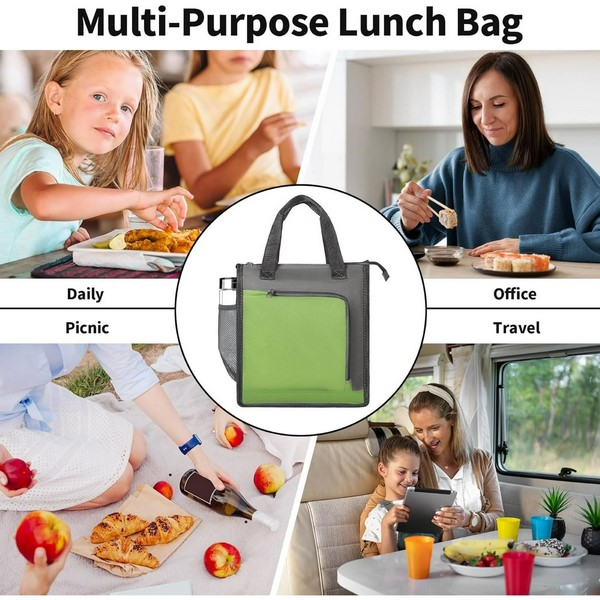 Portable Oxford Cloth Insulated Lunch Tote Bag