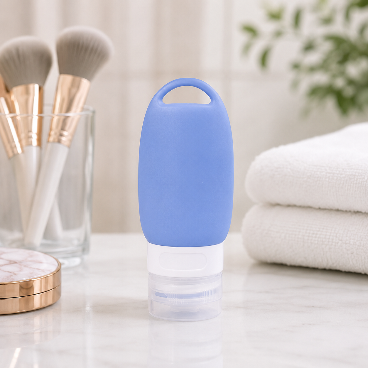 Portable Silicone Cosmetic Brush Dispenser