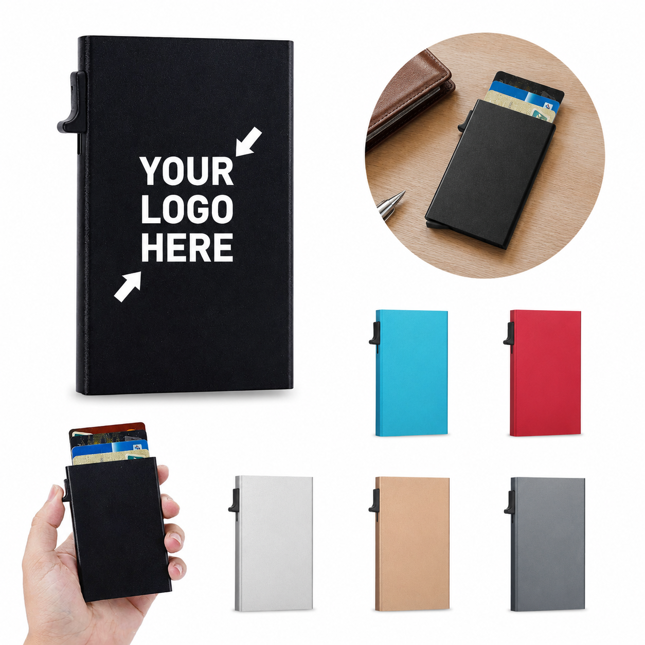 Portable Slim Aluminum Card Organizer with Quick Access Design